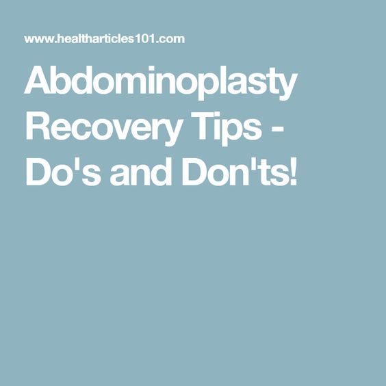 Abdominoplasty Recovery Tips