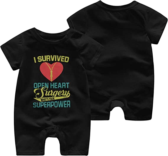 Amazon.com: Sretinez I Survived Open Heart Surgery Infant Short Sleeve ...