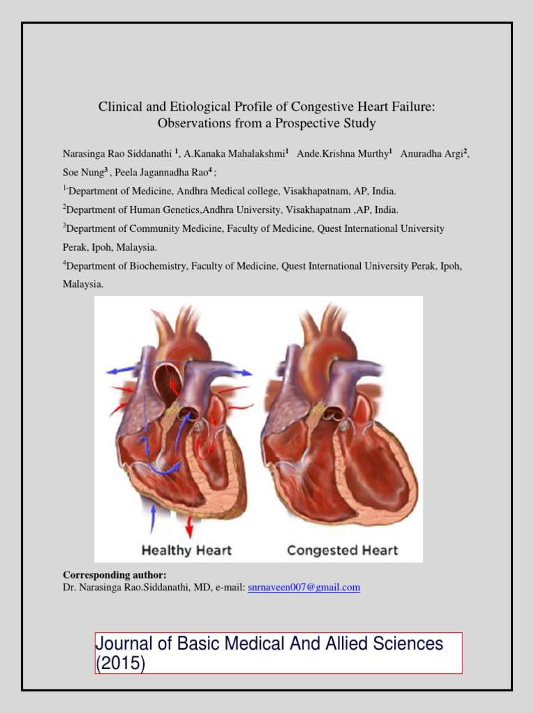 Clinical and Etiological Profile of Congestive Heart Failure ...