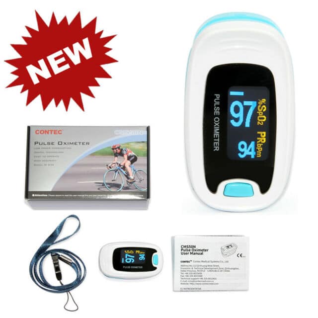 CMS50NA OLED Finger Pulse Oximeter SPO2 Probe PR Heart Rate Monitor ...