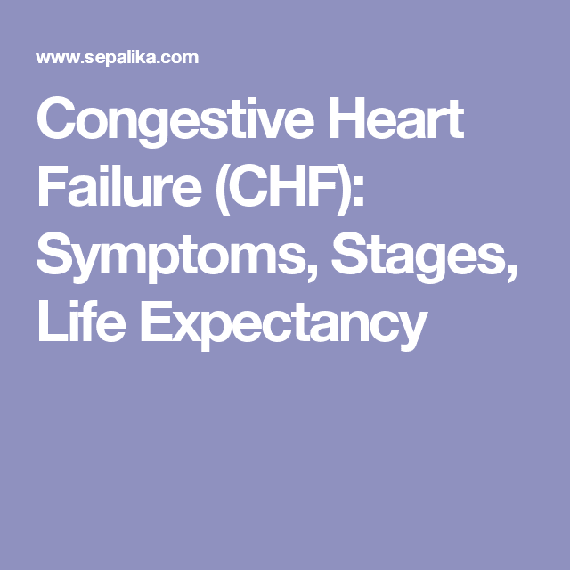Congestive Heart Failure (CHF): Symptoms, Stages, Life Expectancy ...