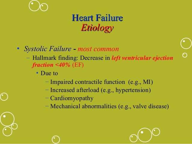 Heart failure / cardiac failure