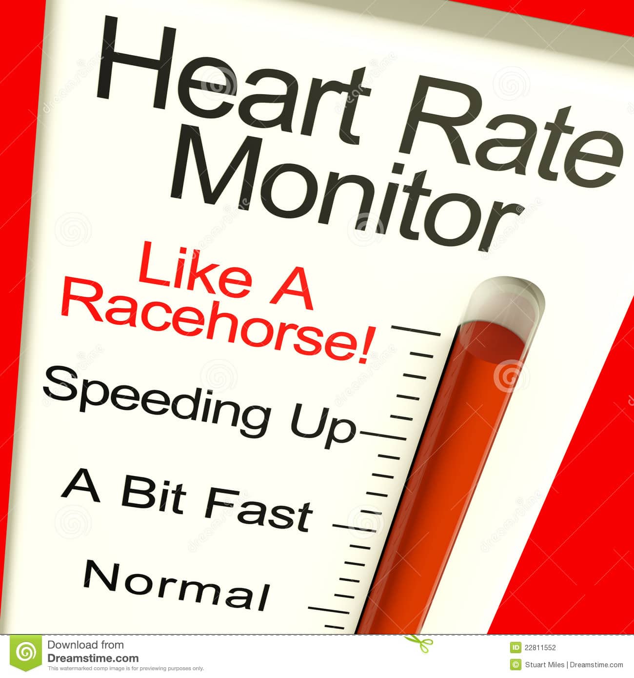 Heart Rate Monitor Very Fast Showing Quick Beats Stock Illustration ...