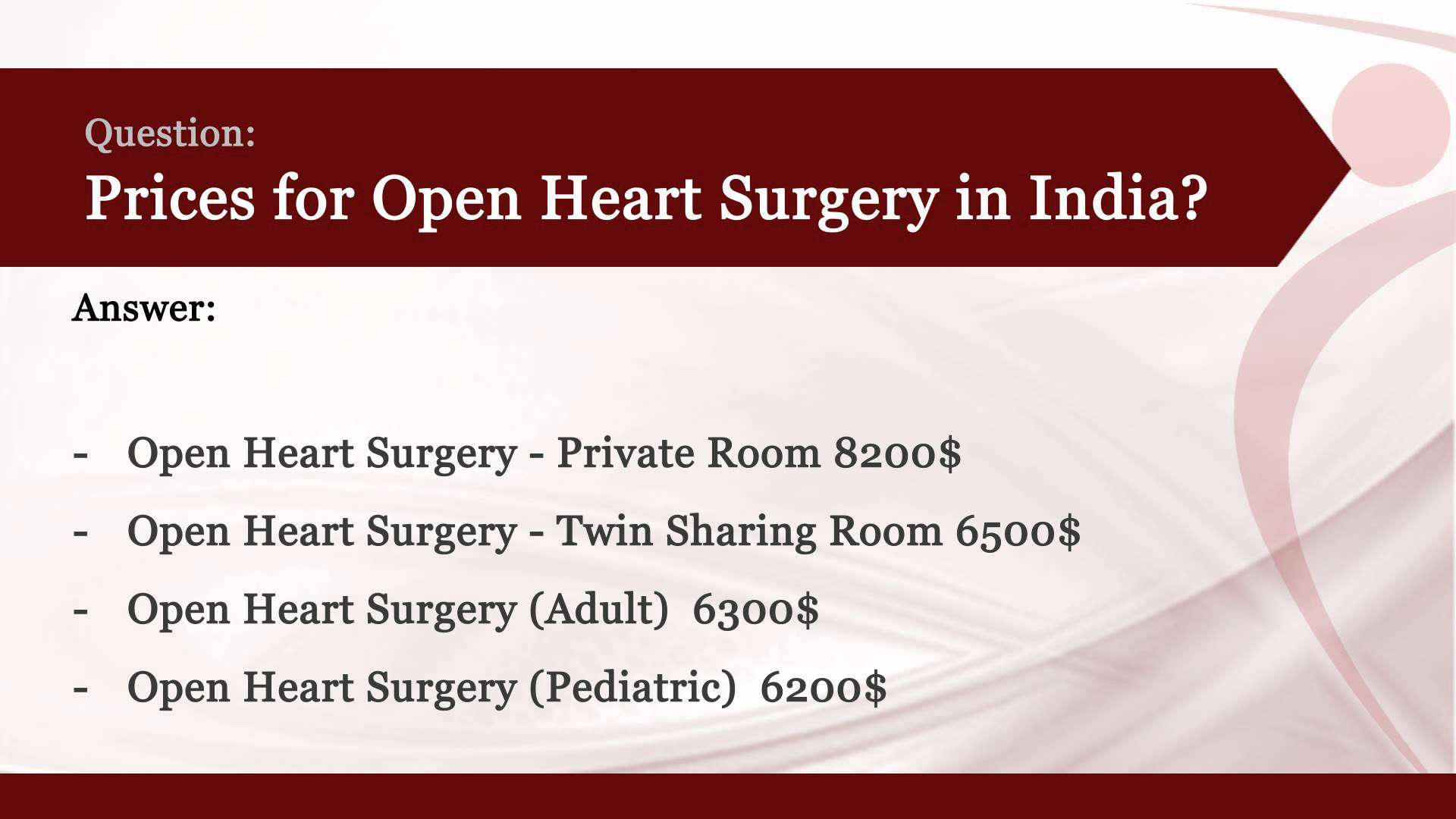 How much does Open Heart Surgery Cost in India