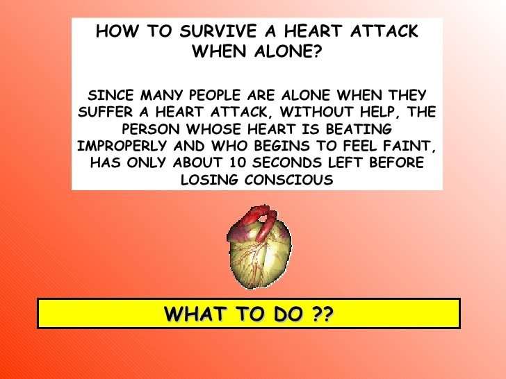 How to revive yourself during a heart attack