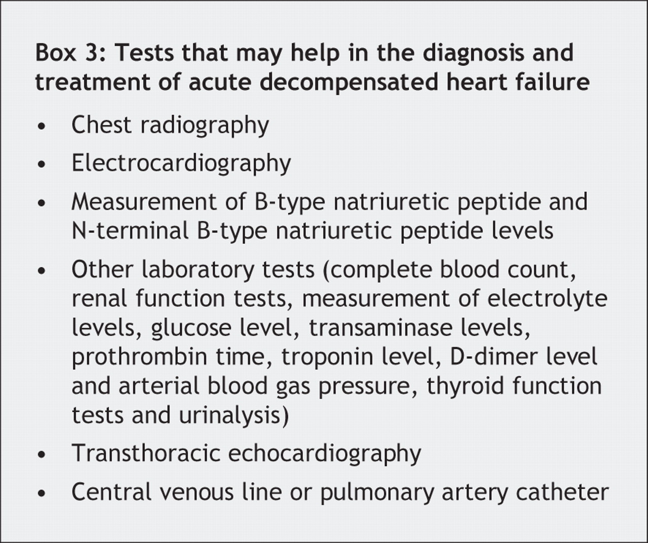 Management of acute decompensated heart failure