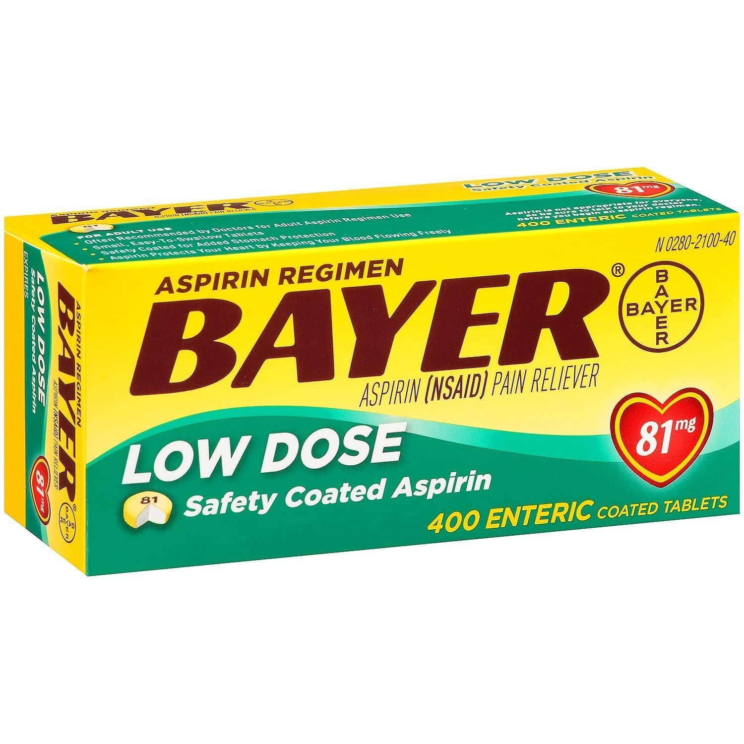 [SALE] Bayer Low Dose Safety Coated Aspirin 81 mg 400 Count SHIP ...