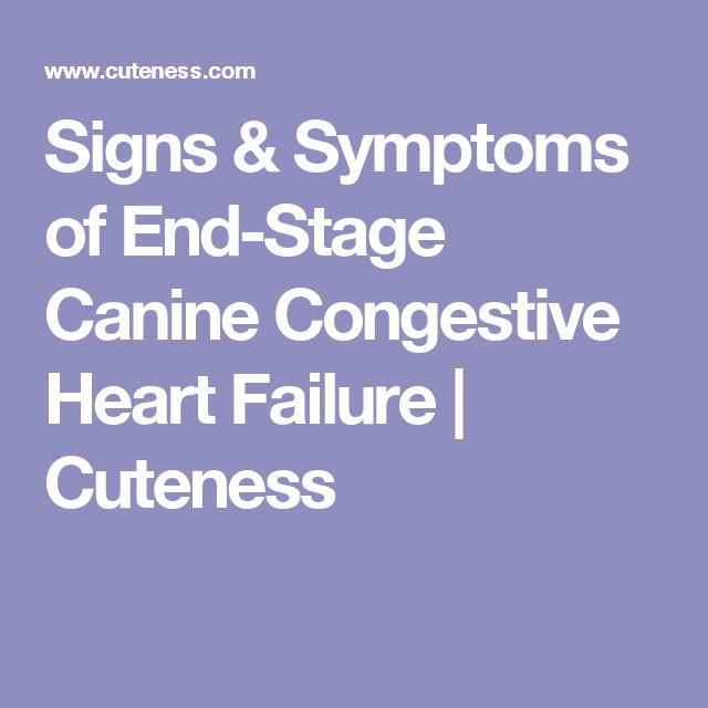 Signs &  Symptoms of End