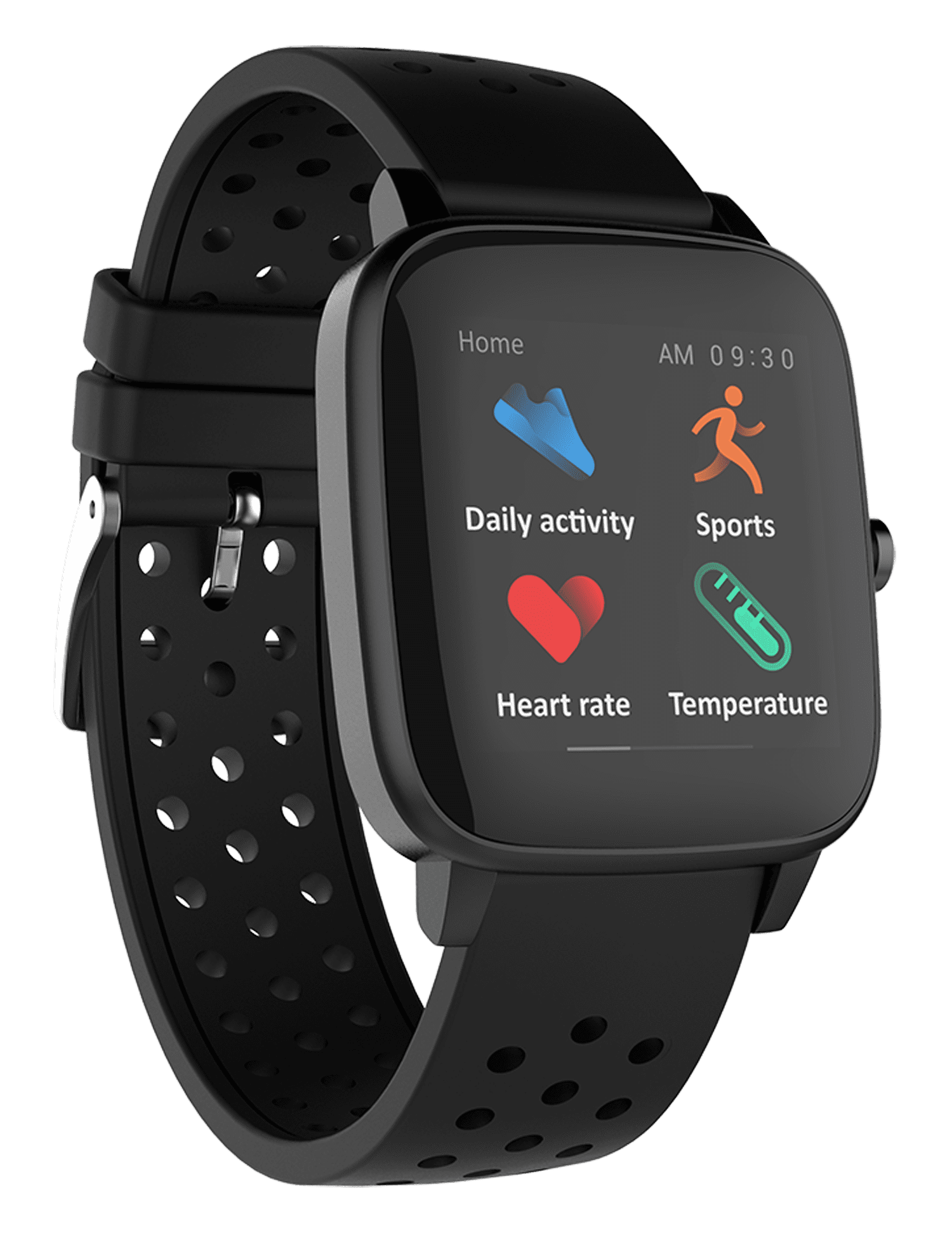 Smart Watch with Dynamic Heart Rate, Temperature, Blood Oxygen, and ...