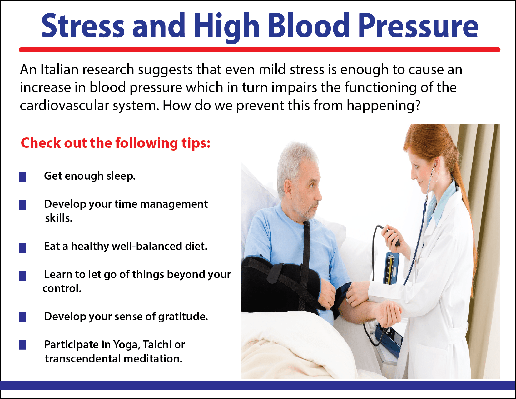 Stress and high blood pressure