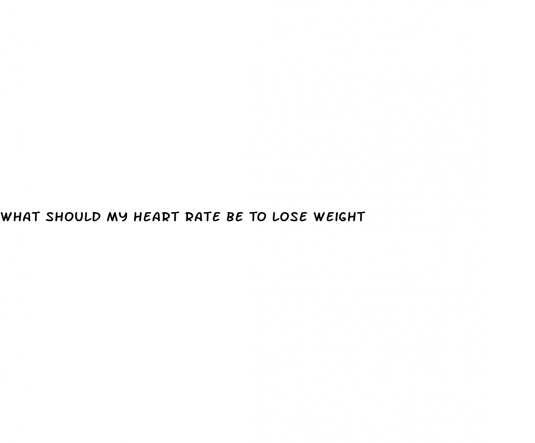 What Should My Heart Rate Be To Lose Weight  Alliance of ...