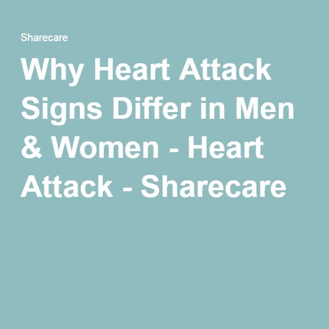 Why Heart Attack Signs Differ in Men &  Women